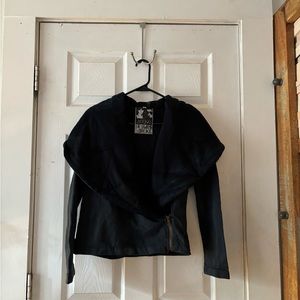 Young Fabulous and Broke Acid Wash Cropped Zip Up Jacket Size X-Small